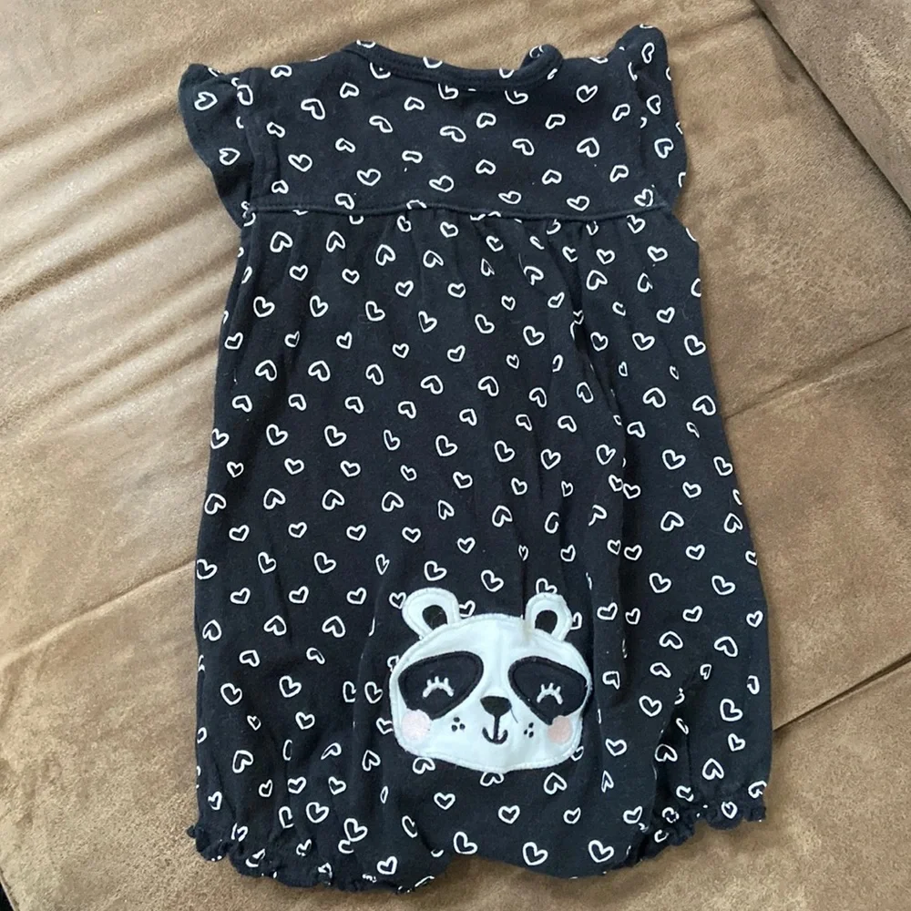 Carter’s Snap Front Romper Panda Bear Bum 9M